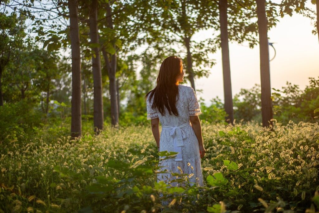 girl, portrait, natural, miss, light and shadow, twilight, sunset, nature, silhouettes