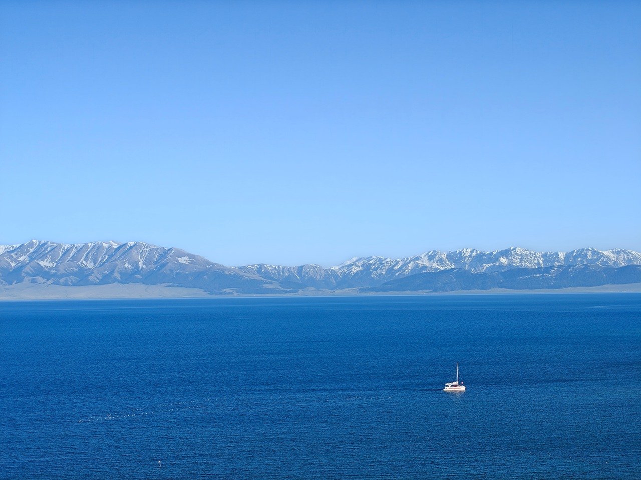 the scenery, natural, nature, landscape, lake, boat