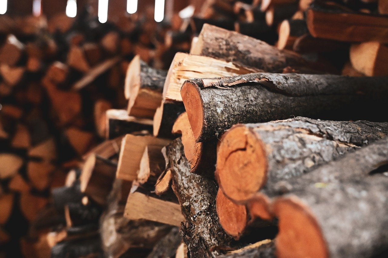 by, woodshed, fuel, timber, wood burning, three, tree trunks, material, sawmill, stacked, autumn, winter, cozy, warm, heat, heat source, burn, fireplace, oven